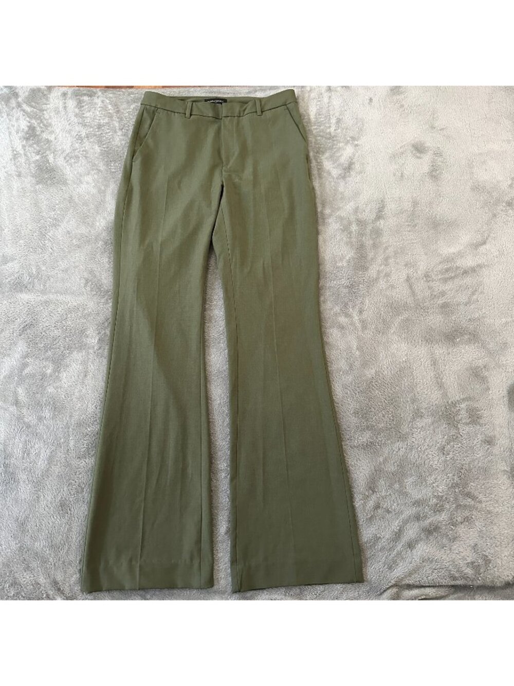 Banana Republic Bootcut Sculpted Stretch Green Pants Trousers 6 Tall Long